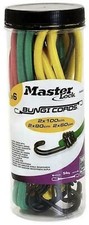 Master Lock 6-Pack Bungee Cords [2 x 60cm, 2 x 80cm And 2 x 100cm] - 3040Eurdat
