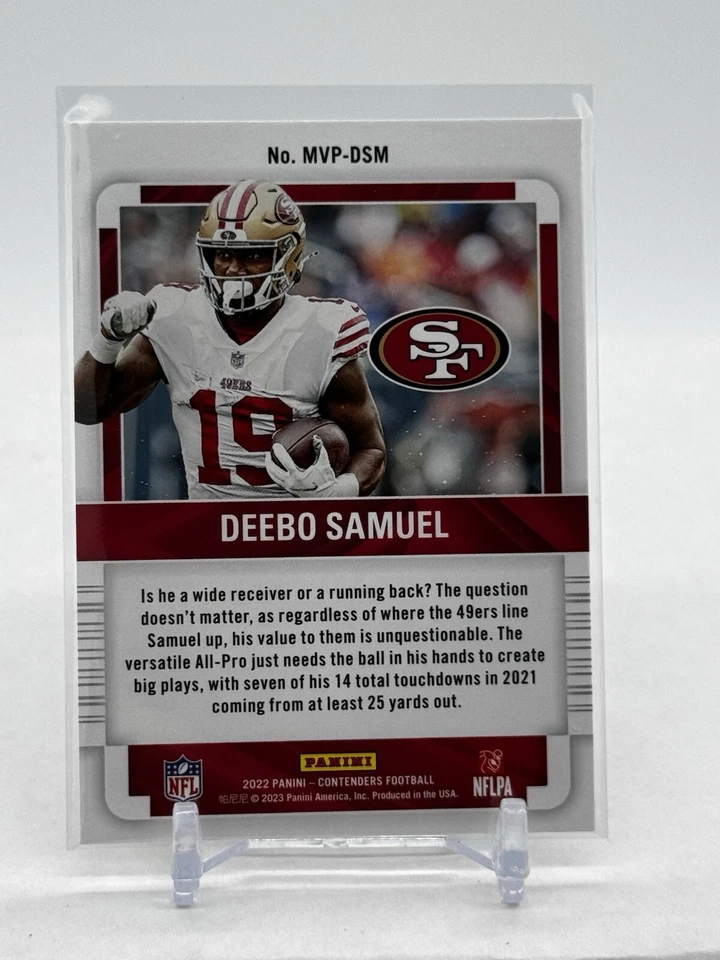 2022 Panini Contenders Football Deebo Samuel MVP Card MVP-DSM - Image 2 of 2