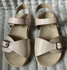 Cat Jack Size 8 Girls Sandals Shoes Irridescent Pink Shine Sparkle