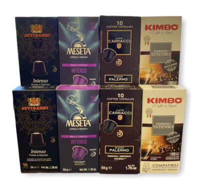 Mixed Brands 100% Nespresso 4 Distinctive Intenso Italian Flavors 80 Pods