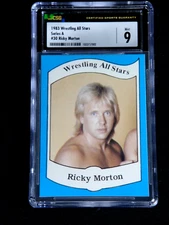 RICKY MORTON 1983 WRESTLING ALL STARS ROOKIE CARD #30 CSG 9 SERIES A MINT