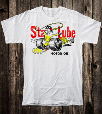 Hot Rod Tee T Shirt Drag Race Racing Nostalgia Sta Lube Motor Oil Speed Shop