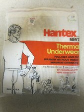 New Sealed Vintage Mens Hantex Thermal Underwear BOTTOM DRAWER  Mens XL