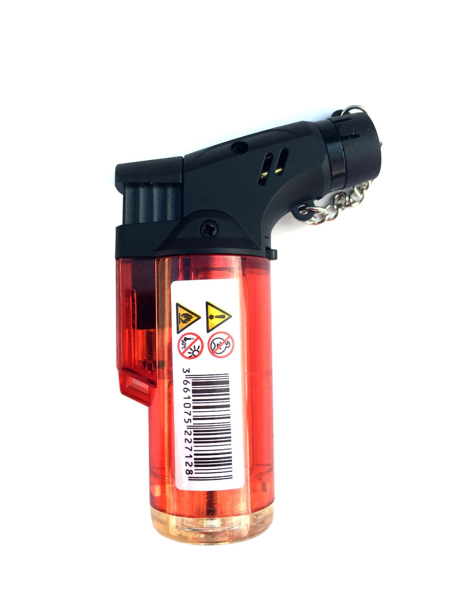 Accendino A Tre Fiamme Antivento Con Tagliasigari, Accendisigari Con Camera D'aria Gonfiabile In Metallo Trasparente for Cucina A Candela Barbecue Da Campeggio All'aperto, Regalo Da Uomo Di Fascia Alt