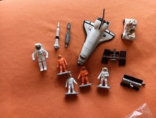 Vintage Lot Plastic Rubber Astronaut Figures-NASA Space Shuttle, Moon Rover