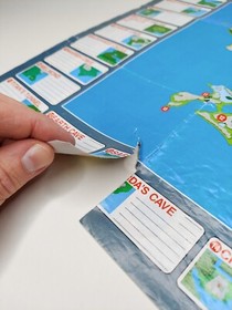 Final Fantasy 1990 Nintendo NES World Map / Enemy Chart NES-FF-USA(B)