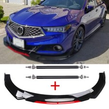 For Acura Rsx Dc5 2002-2006 Car Blackred Front Bumper Splitter Spoiler Strut