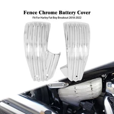 Fence Engine Side Chrome Battery Fairing Cover Fit For Harley Softail Fatboy 18+