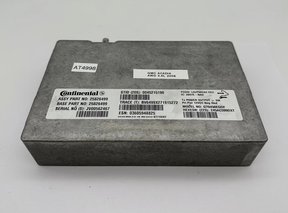Unidad de módulo de computadora de control de comunicación OEM 07-16 GMC Acadia Continental Foto 4 de 4