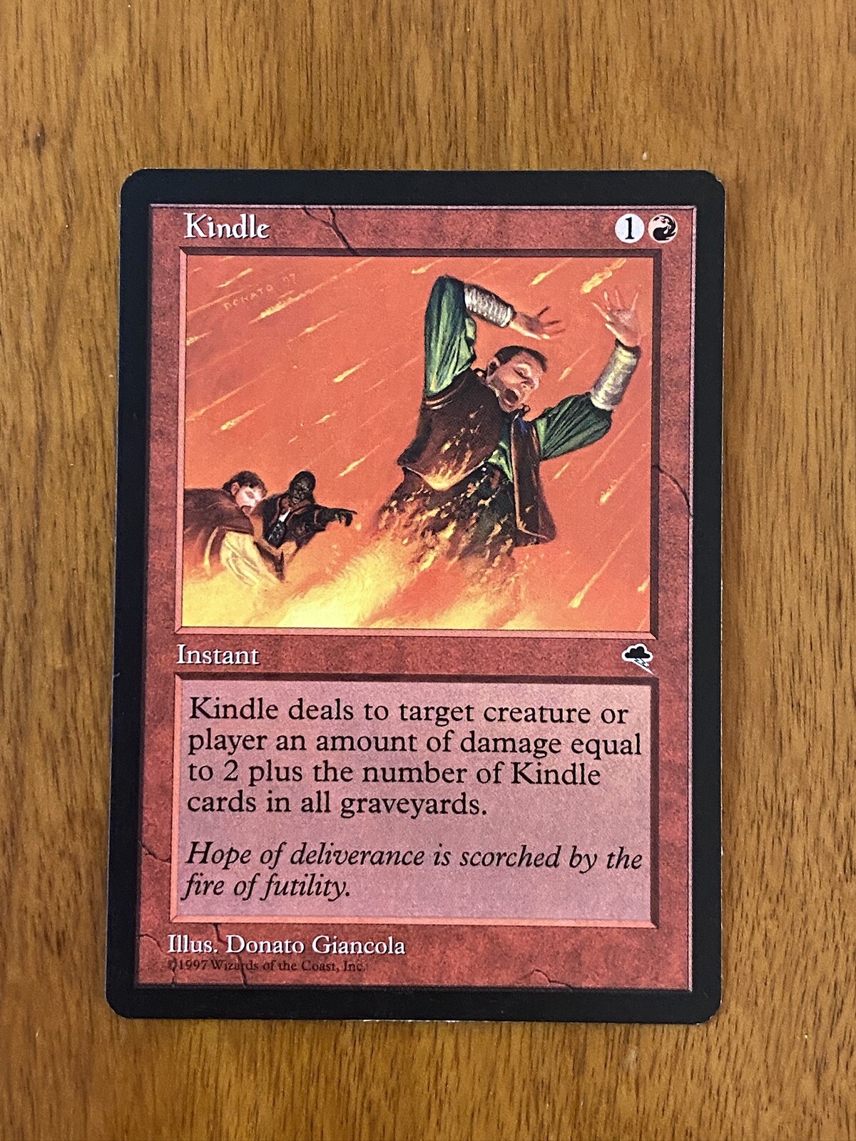 Kindle NM+ NEVER PLAYED MTG Tempest Magic 1997 VINTAGE FREE SHIPPING-image