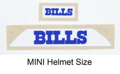 NOS Buffalo Bills Team Name Bumper Decals for MINI Riddell VSR-4