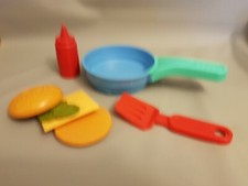 Vtg Fisher Price Fun w Play Food for Little Tikes Make-a-Burger 99 Complete HTF
