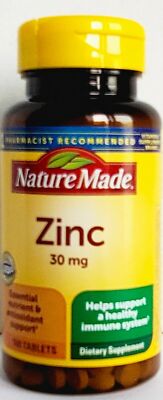 Nature Made Zinc (Gluconate) 30 mg -100 Tablets 