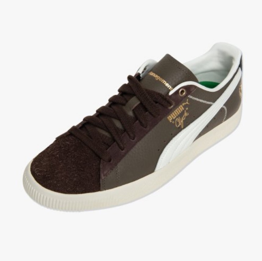 スニーカー ^PUMA^ Puma LMC Clyde Brown Ivory 396956-02 PUMA X LMC Clyde Lost Management Cities Chestnut Brown men's