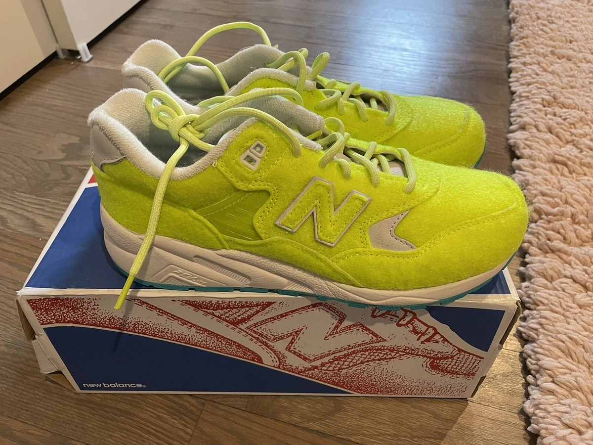 NEW BALANCE 580 MRT580MI MITAS TENNIS BALL FUZZY SIZE 8 NEON GREEN VOLT kith