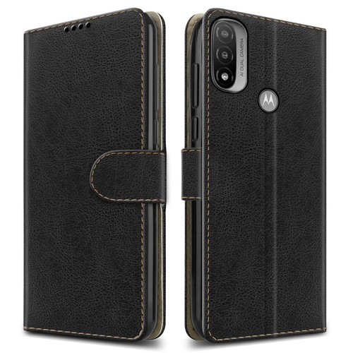 Custodia Motorola Moto E20 In Pelle, Portafoglio Con Supporto - 6