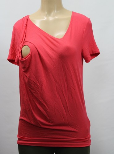 Victor Alfaro Women's Stretch Top Coral Sun Size S - Picture 3 of 7