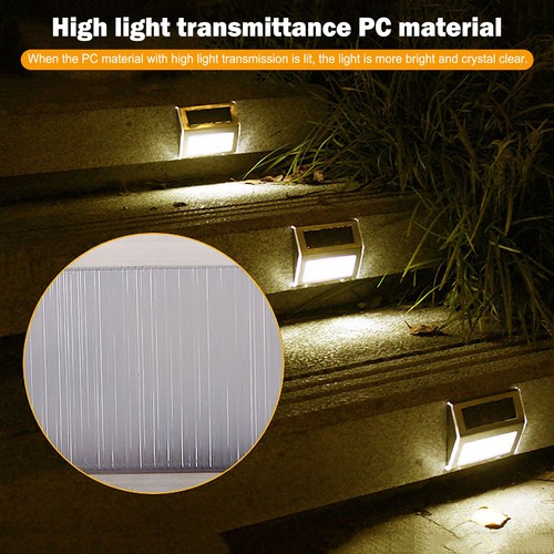 2-10PCS Outdoor Solar LED Deck Light Garden Patio Pathway Stairs Step Fence Lamp - Picture 6 of 26