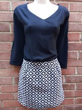 Manoukian Women Mini Contrast Black White Sho...