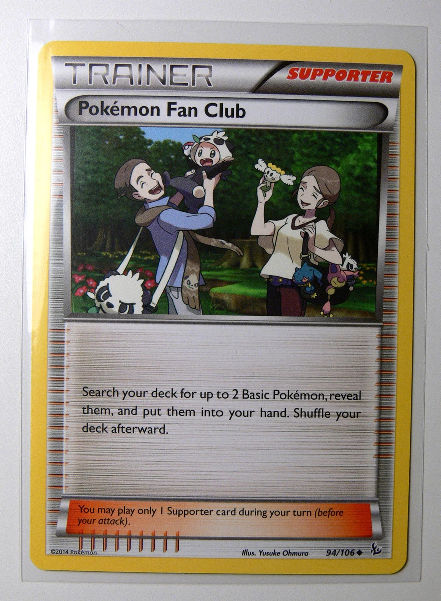 4x POKEMON FAN CLUB 94/106 XY Flashfire Trainer Supporter Cards | eBay