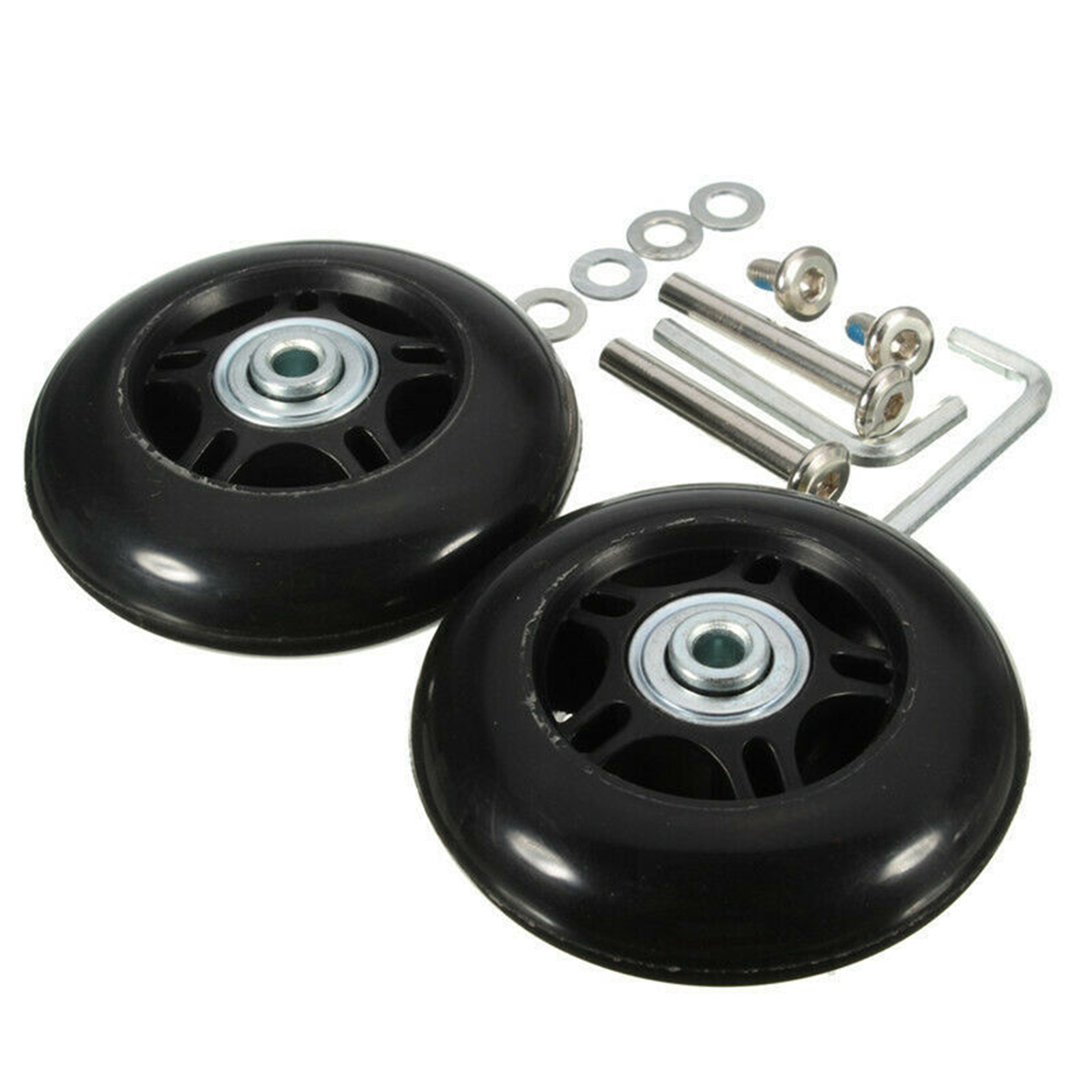 2Pcs 6080mm Luggage Spinner Wheels Replacement with Tools Low Noise