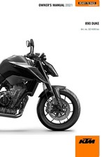 KTM Owners Manual Book Guide 2021 890 DUKE US Model