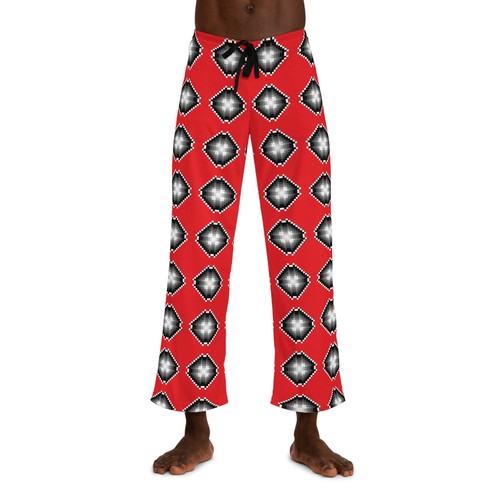 Cozy Men's Pixel art Pajama Pants - 第 4/5 張圖片