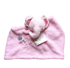 Baby Gear Pink Elephant Plush Security Blanket Toy Lovey Soft Fleece Throw 15x15