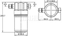 Mahle AD 36 000S Trockner, Klimaanlage FÜR Audi VW VW (Svw)