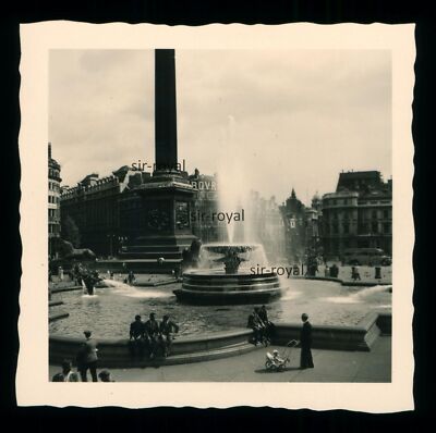 London 1952 - Nelson Column and Fountain - 1950s - Photo 6x6cm