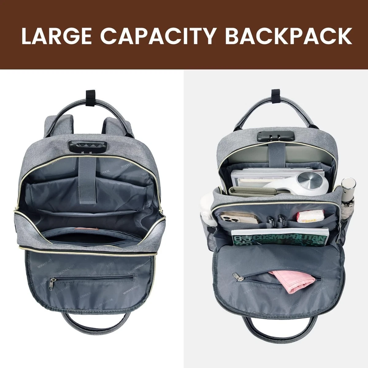 Mochila para Laptop 15.6 Pulgadas Bolso de Mujer Hombre Portátil