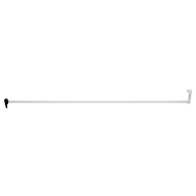 Sliding Door Security Bar Lock White Aluminum 48 Inch Length Guard Device
