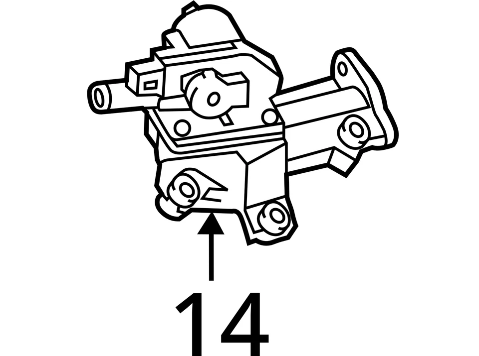 Válvula desviadora interruptor sistema aire Toyota 2570238050 Lexus GX460 Tundra 09-14 OEM Foto 3 de 3