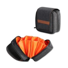 6-Slot Water Resistant Filter Organiser Storage Bag for Photography Enthusiasts