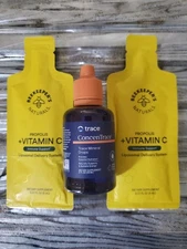 Trace Minerals ConcenTrace Trace Mineral Drops 2 oz. + 2 FREE $5 Vitamin C packs