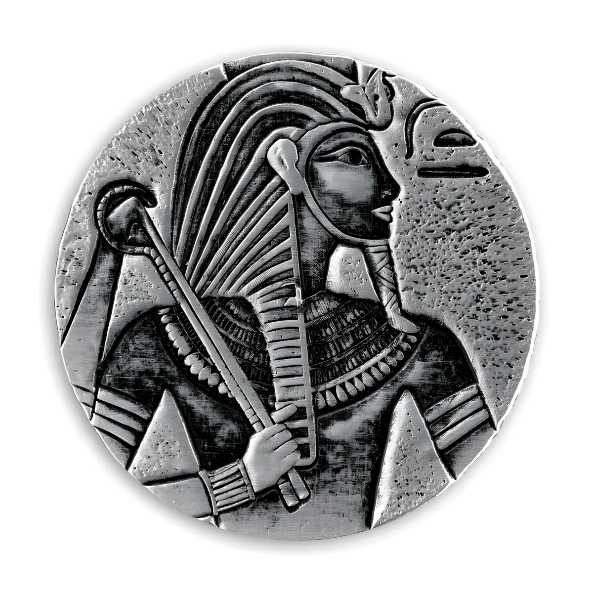 Moneda de plata Rey Tut reliquias egipcias 5 oz Scottsdale Mint EE. UU. fundi...