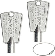 2 Pcs 216702900 Metal Freezer Door Key for Frigidaire and GE Freezers AP4301346