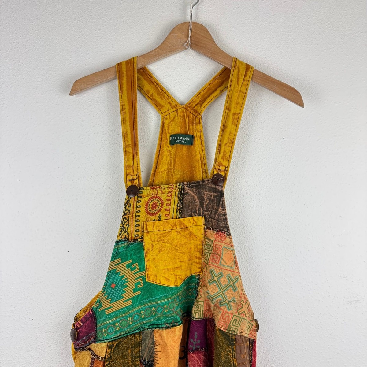 Katmandu Imports Harem Overalls Patchwork OS Jumpsuit View 2