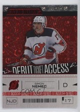 2023 Upper Deck Credentials Debut Ticket Access Red /349 Simon Nemec #184 1sg3