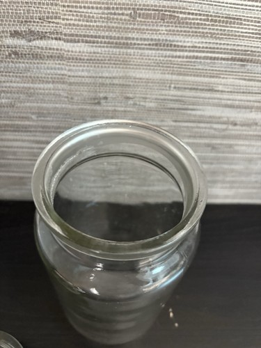 Tarro dulce de vidrio grande tapa molida hecho en Gran Bretaña, almacenamiento 9,5 pulgadas - Imagen 9 de 10