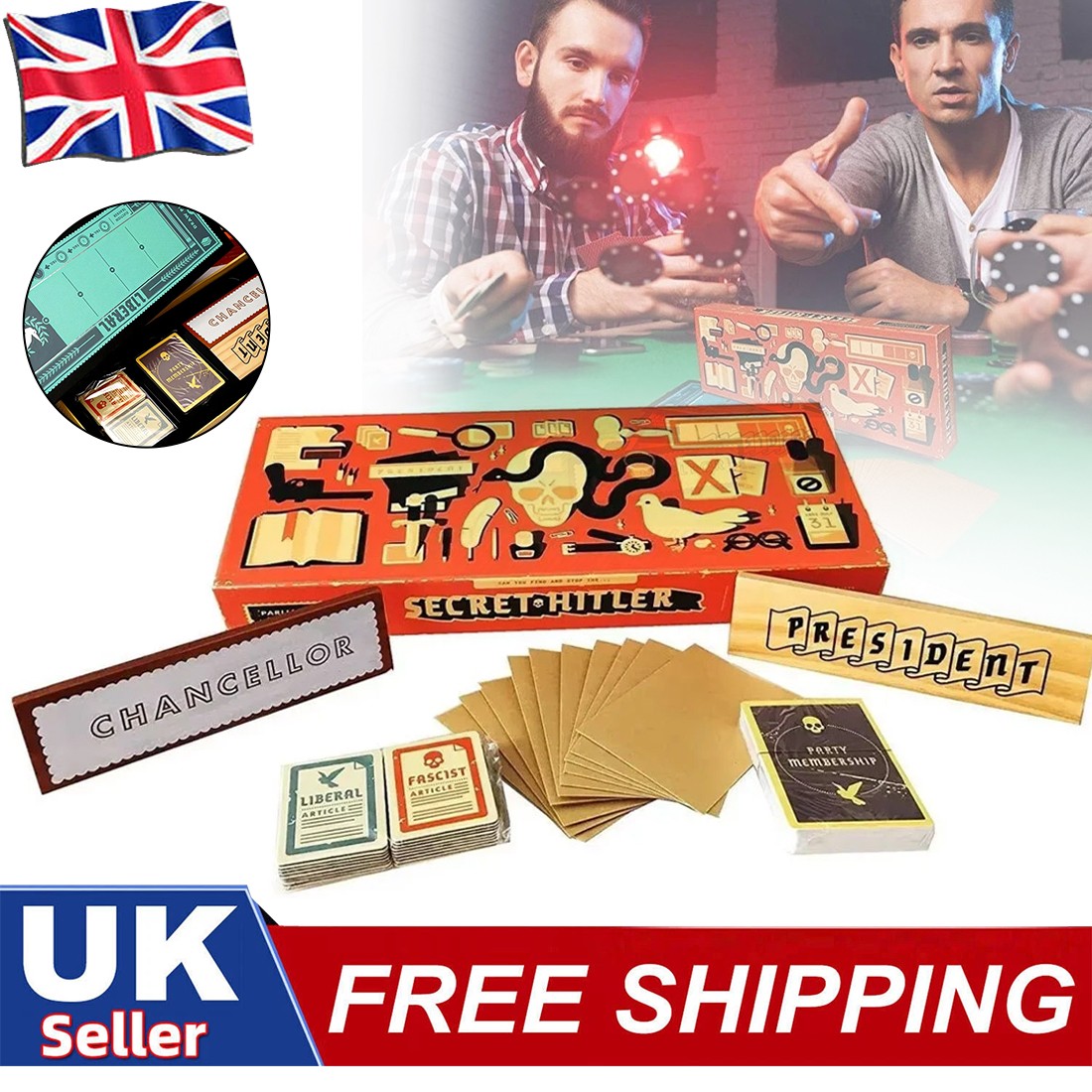 Secret H1tler Board Game Family Party Adult Card Game Hidden Identity Board Game