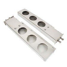 30 Stainless Steel Chrome Mud Flap Hanger with Light Cutouts Spring Loaded 2