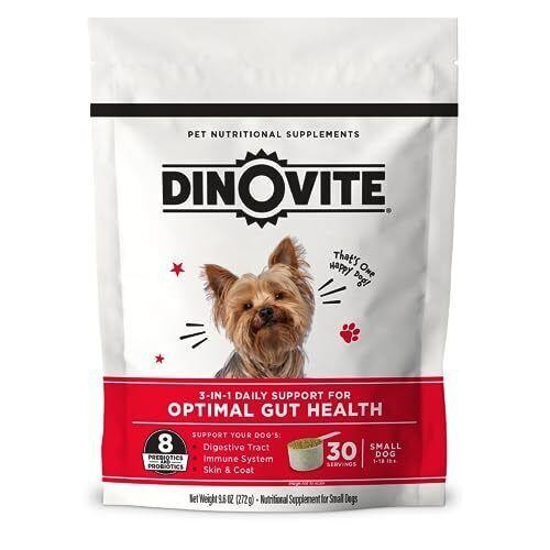 30 Day Supply, Small Dogs, Dinovite Probiotic Supplement for Dogs - (1-18 Lbs)
