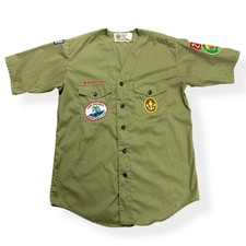 Boy Scouts of America BSA Official Shirt Uniform Adult Medium Short Sleeve Patch