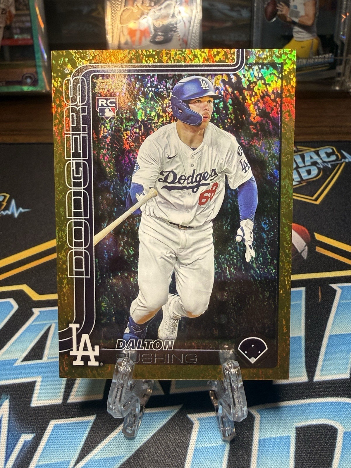 2025 Topps Update Gold Rainbow Foil Dalton Rushing RC #US38 /50 Dodgers