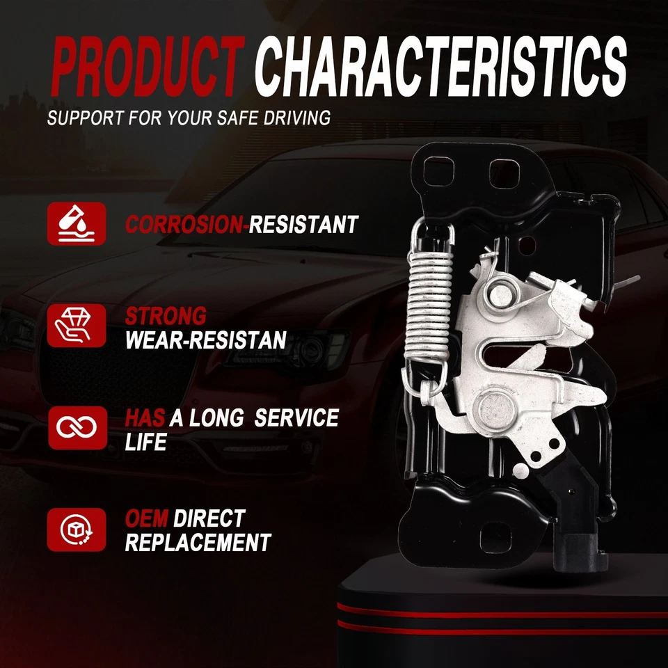 Hood Latch Lock For Chrysler 300 Dodge Charger 2011-2021 Sedan with Remote Start - Image 3 of 4