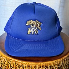 Vintage Kentucky Wildcats Foam SnapBack Trucker Hat Blue W/Embrodied Mascot OSFA
