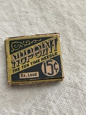Vintage NuPoint Phonograph Nadelbox 15¢ für 50 Nadeln Plattenspieler leer