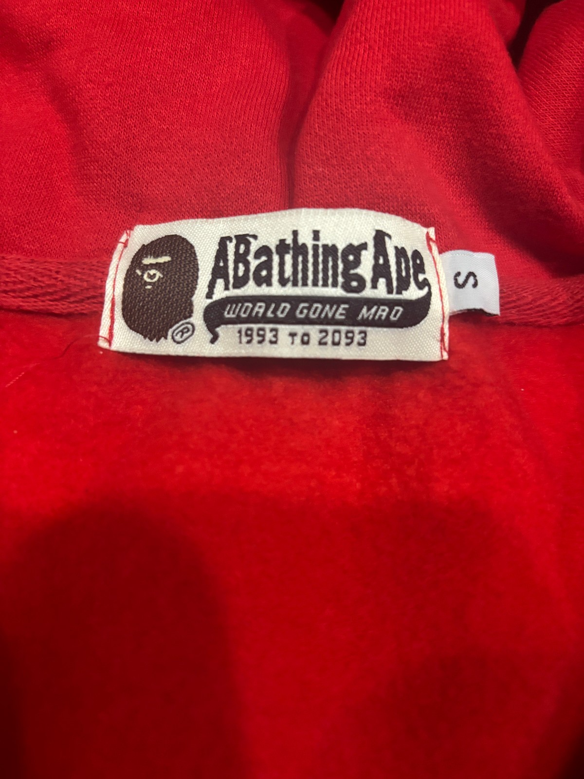 A Bathing Ape Bape Red Camo Shark WGM Tiger Japan Hoodie Full Zip Jacket Small thumbnail 5