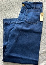 Maeve The Colette Women's Dark Wash Wide-Leg High Rise Jeans Size 28